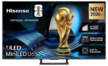 Hisense 75" U6SAU Mini-LED Hi-QLED 4K Smart AI TV [2026]