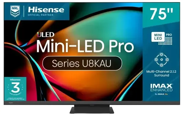 Hisense 75" U8KAU ULED Mini-LED Pro 4K Smart TV [2023]