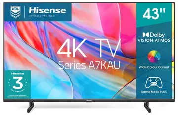 Hisense 43" A7KAU 4K UHD LED Smart TV [2023]